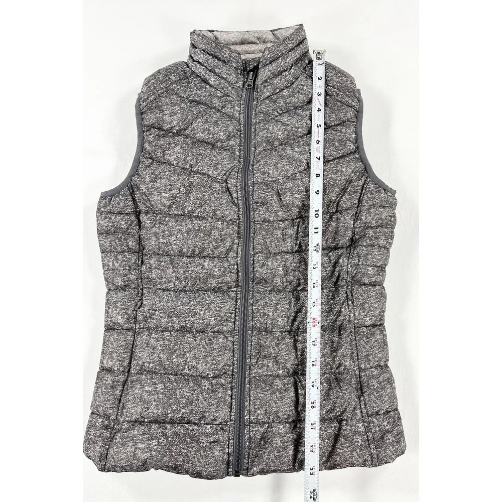 Be‎ By Blanc Noir Down Puffer Vest Womens XS Gray Packable Lightweight Full Zip